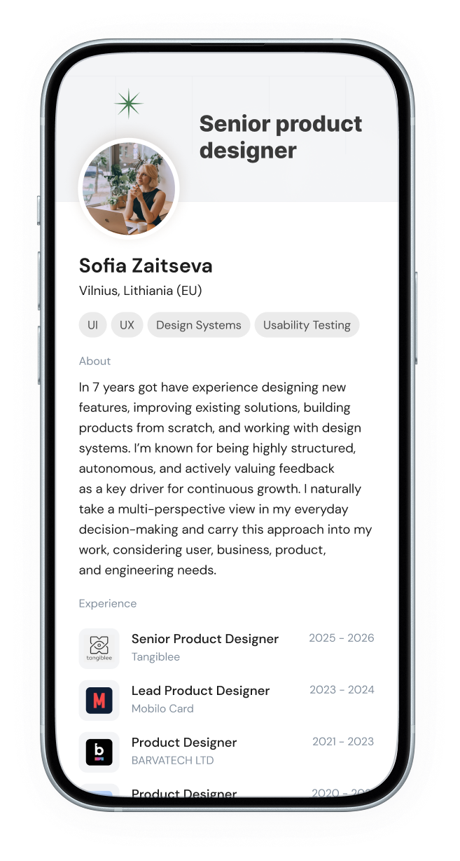 Lead Product Designer